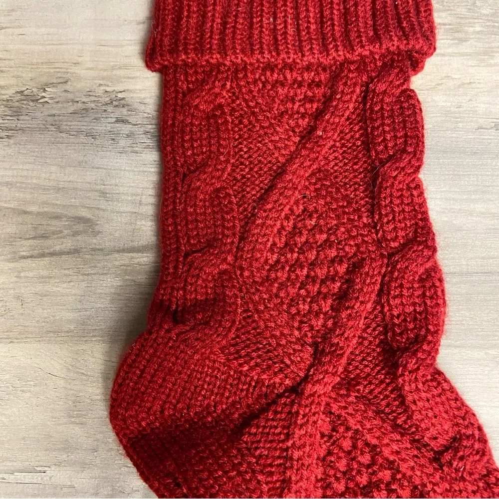 Christmas Stockings‎ Red Cable Knit Holiday Winter Decor